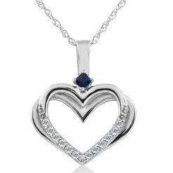 Deals 🛒 Pompeii3 Diamond Sapphire Heart Pendant Yellow White or Rose Gold Designer Veronica Wu for 👩 women ✔️