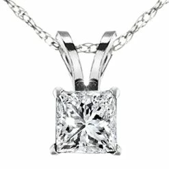 Top 10 ❤️ Pompeii3 2.57Ct Princess Cut Diamond Certified Solitaire Necklace Lab Grown White Gold for 👩 women 🔔