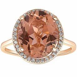 Best reviews of โ Pompeii3 5 1/2 Ct TW Halo Diamond & Oval 10x12 Morganite Ring 14k Rose Gold for ๐ฉ women ๐