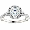 Promo 💯 Pompeii3 1 1/3ct Diamond Halo Interwoven Engagement Ring 14k White Gold for 👩 women 🧨