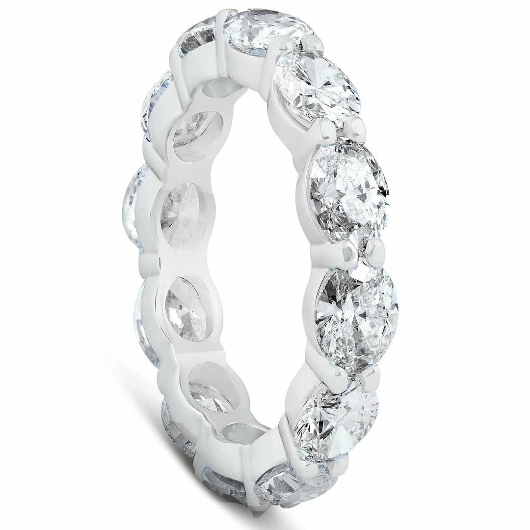 Best Pirce 🥰 Pompeii3 4 3/4 Ct Oval Diamond Eternity Ring 14k White Gold for 👩 women ✔️ - Image 2