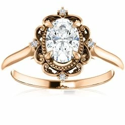 Best reviews of 😀 Pompeii3 1 Ct Oval Diamond Engagement Ring 14k Rose Gold for 👩 women 🎉