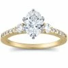 Promo 🧨 Pompeii3 1 1/2 Ct Oval Diamond Engagement Ring 14k Yellow Gold for 👩 women 🌟