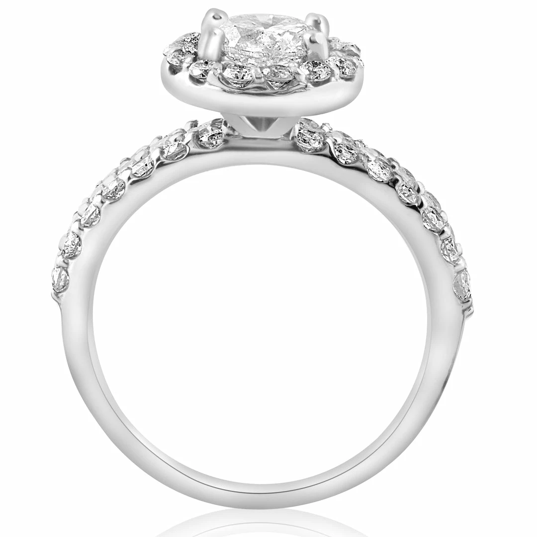 Best deal ๐ Pompeii3 1 7/8ct Halo Diamond Engagment Ring Wedding Set (1ct Center) 14k White Gold for ๐ฉ women ๐คฉ - Image 3