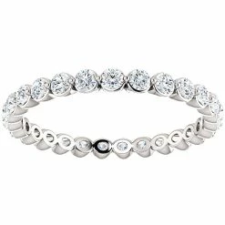 Hot Sale ๐ฅฐ Pompeii3 Certified 3/4Ct Natural Diamond Eternity Ring Wedding Stackable Band White Gold for ๐ฉ women ๐