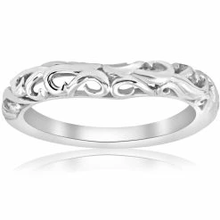 Best reviews of ๐ Pompeii3 Vintage 3mm Wedding Band 14k White Gold for ๐ฉ women ๐คฉ