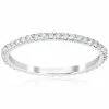 Best Pirce 🔥 Pompeii3 3/8ct Diamond Eternity Ring 14k White Gold 👩 Womens Stackable Wedding Band 👏