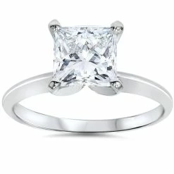 Coupon ๐ Pompeii3 Platinum 2.62Ct Certified Princess Cut Diamond GIA Solitaire Engagement Ring for ๐ฉ women ๐