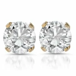 Promo ❤️ Pompeii3 1ct Diamond Studs 14K Yellow Gold for 👩 women ⭐