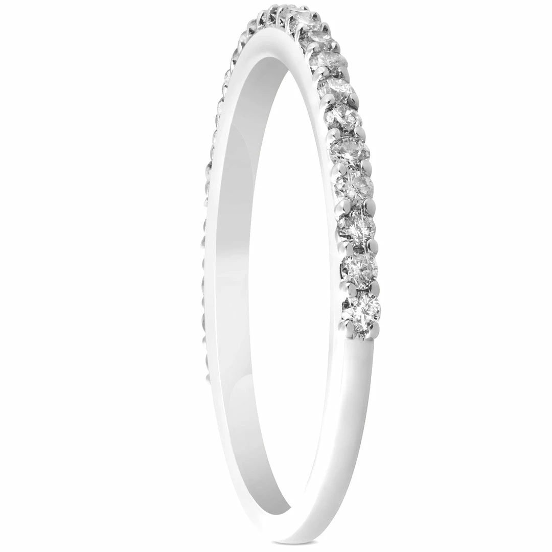 Best deal โจ Pompeii3 1/4ct Diamond Wedding Ring 14k White Gold Stackable ๐ฉ Womens Anniversary Band ๐งจ - Image 3