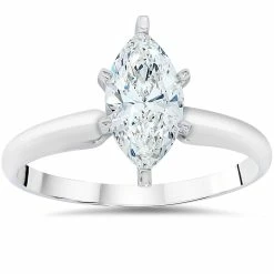 Wholesale 🌟 Pompeii3 1 1/4 Ct Marquise Solitaire Diamond Engagement Ring 10k White Gold for 👩 women ✨