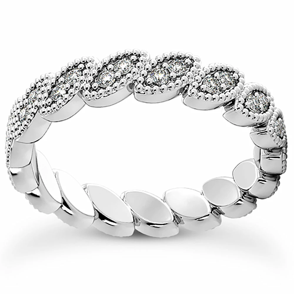 Best reviews of โ Pompeii3 Platinum 1/3 Ct Diamond Stackable Eternity Ring ๐ฉ Womens Wedding Band Vintage ๐