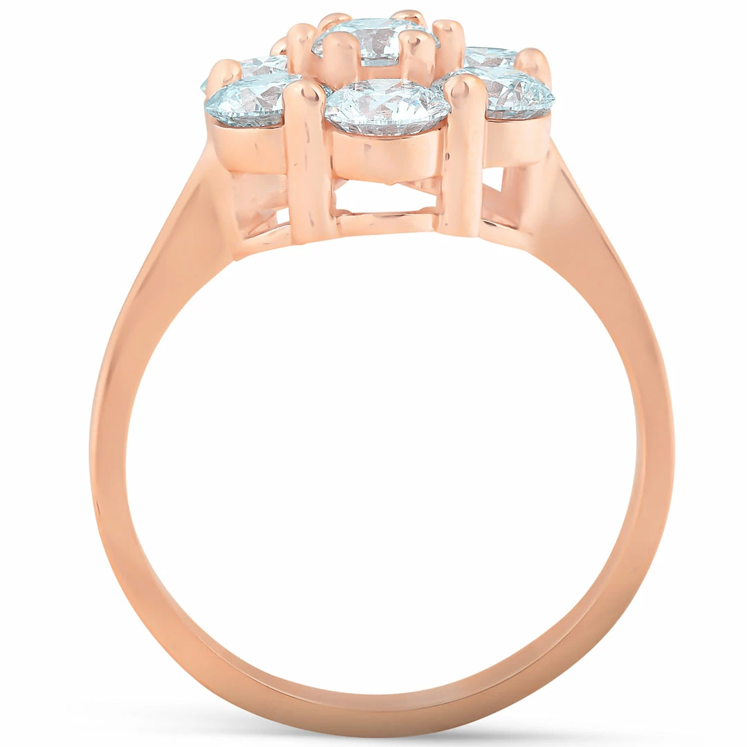 Best Pirce โค๏ธ Pompeii3 2 Ct Diamond EX3 Lab Grown 14k Rose Gold Engagement Ring for ๐ฉ women ๐งจ - Image 3