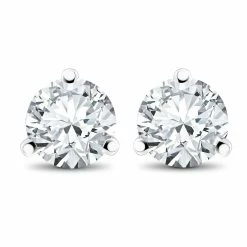 Promo ✔️ Pompeii3 1/2 ct TDW Diamond 3-Prong Martni Studs for 👩 women 🔔