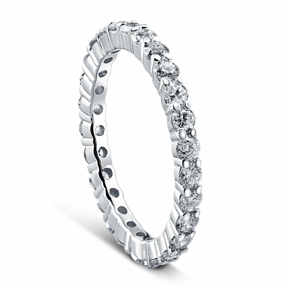 Deals ๐ Pompeii3 1 Ct Diamond Eternity Ring 10k White Gold ๐ฉ Womens Wedding Band ๐คฉ - Image 3