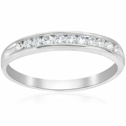 Best deal 😉 Pompeii3 1/4 Ct Diamond Wedding Ring Channel Set 10k White Gold for 👩 women 🧨