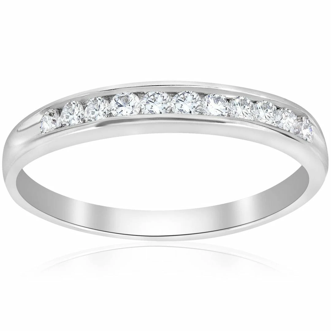 Best deal ๐ Pompeii3 1/4 Ct Diamond Wedding Ring Channel Set 10k White Gold for ๐ฉ women ๐งจ