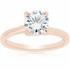 New โญ Pompeii3 1ct Diamond Solitaire Engagement Ring 14k Rose Gold for ๐ฉ women ๐