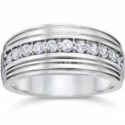 Top 10 😍 Pompeii3 5/8 Ct Diamond Platinum Mens Wedding Ring 💯