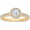 Wholesale ✔️ Pompeii3 3/4 Ct Halo Round Diamond Engagement Halo Ring 10k Yellow Gold for 👩 women 😍