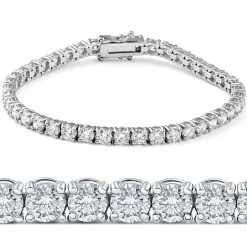 Deals 🔥 Pompeii3 11 Ct TW Certified Round Diamond Tennis Bracelet 14K White Gold 7" Lab Grown for 👩 women 🌟