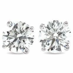Best Pirce 🔔 Pompeii3 4 Ct T.W. Certified Diamond Screw Back Studs 14k White Gold Lab Grown for 👩 women ✨