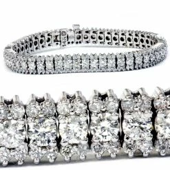 Flash Sale 😀 Pompeii3 9ct Diamond Tennis Bracelet 14K White Gold 7" for 👩 women 🌟