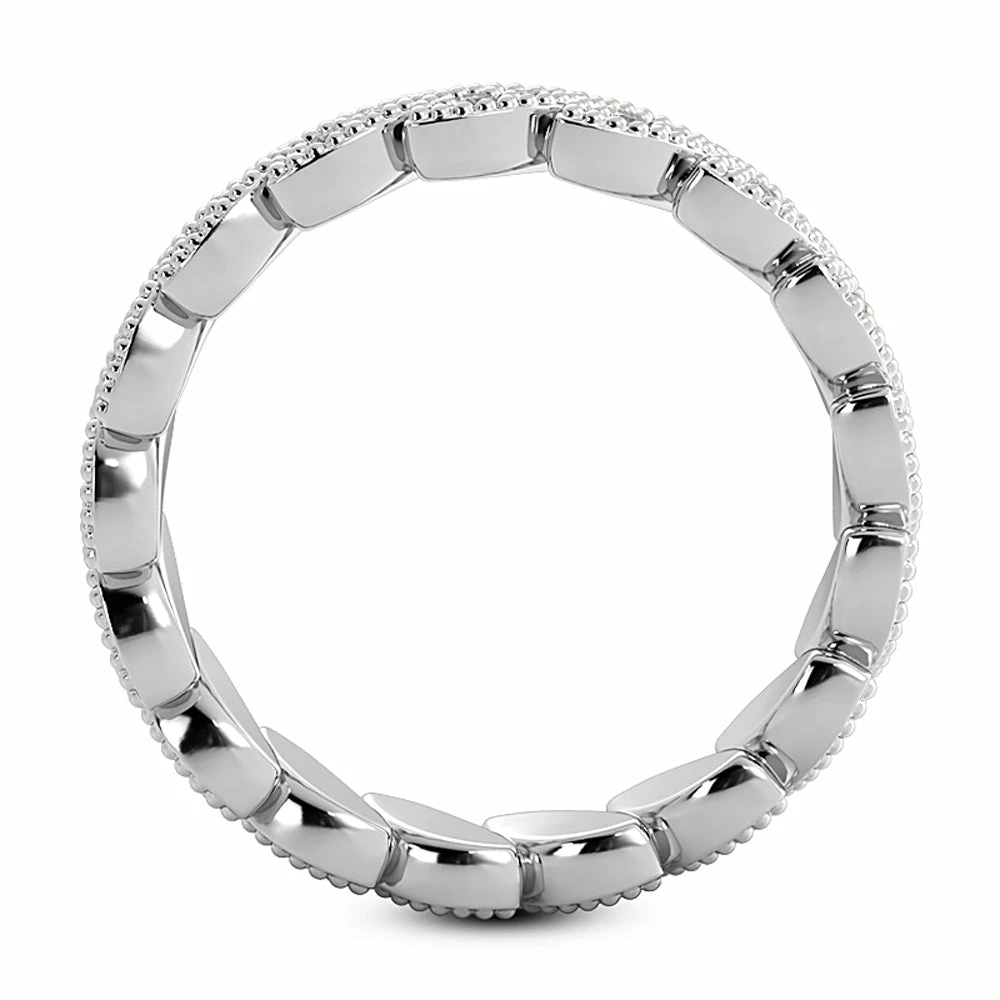 Best reviews of โ Pompeii3 Platinum 1/3 Ct Diamond Stackable Eternity Ring ๐ฉ Womens Wedding Band Vintage ๐ - Image 3