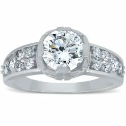 Best Pirce ๐ Pompeii3 2 Ct TDW Diamond Engagement Engagement Ring Modern 14k White Gold for ๐ฉ women ๐