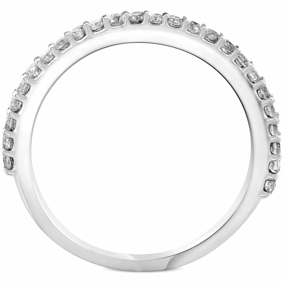 Best deal โจ Pompeii3 1/4ct Diamond Wedding Ring 14k White Gold Stackable ๐ฉ Womens Anniversary Band ๐งจ - Image 2