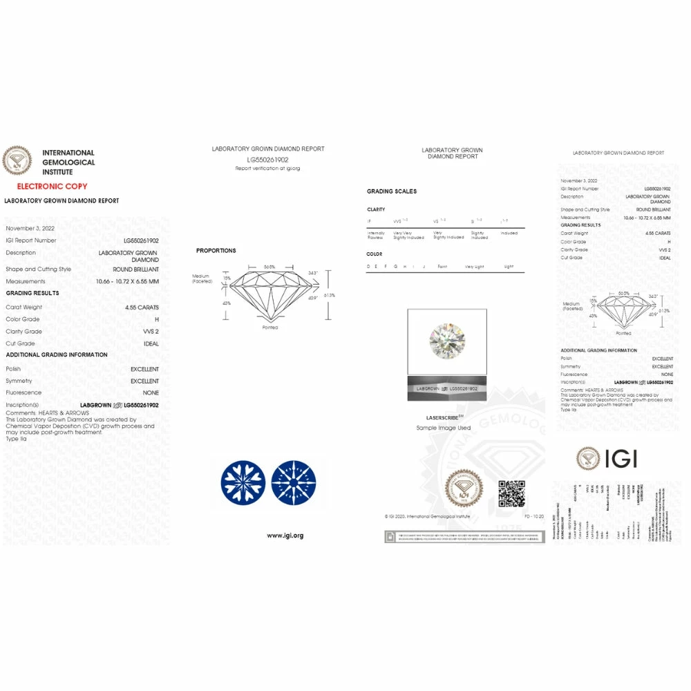 Budget ๐ Pompeii3 4.55Ct Certified Diamond Solitaire Lab Grown Engagement Ring 14k White Gold for ๐ฉ women ๐ - Image 4