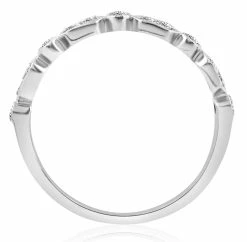 Best reviews of 🛒 Pompeii3 1/8 cttw Diamond Wedding Ring 👩 Womens Stackable Anniversary Band 14k White Gold 🤩