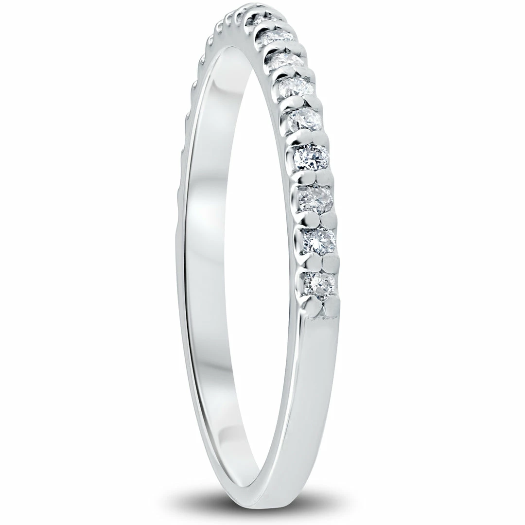 Best reviews of 🤩 Pompeii3 1/4 cttw Diamond Stackable 👩 Womens Wedding Ring 10k White Gold ⭐ - Image 2