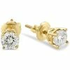 Discount 🔔 Pompeii3 Certified 5/8Ct TW Round-Cut Diamond Screw Back Studs 14K Yellow Gold for 👩 women ⭐