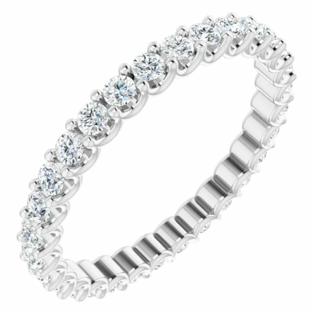 Best Pirce 🌟 Pompeii3 3/4Ct Diamond Eternity Ring 14k White Gold U Prong for 👩 women 💯 - Image 4