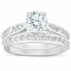 Best deal 👍 Pompeii3 1 3/4Ct Diamond Engagement Matching Wedding Ring Set 14k White Gold for 👩 women 🎁