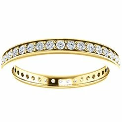 Best reviews of 🔥 Pompeii3 1/2 Ct Diamond Eternity Ring 👩 Womens Wedding Band 14k Yellow Gold EX3 Lab Grown ⌛