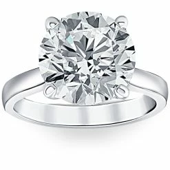 Budget ๐ Pompeii3 4.55Ct Certified Diamond Solitaire Lab Grown Engagement Ring 14k White Gold for ๐ฉ women ๐