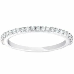 Best deal ✨ Pompeii3 1/4ct Diamond Wedding Ring 14k White Gold Stackable 👩 Womens Anniversary Band 🧨
