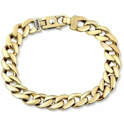Coupon 🛒 Pompeii3 Solid 14k, 18k Gold, or Platinum 10.5mm Cuban Link Men's Chain Bracelet 45-75 Grams for 👩 women 😉