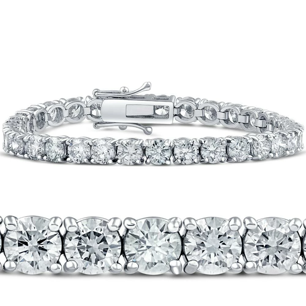 Deals 😍 Pompeii3 13 1/2Ct TW Round Diamond 7" Tennis Bracelet 18k White Gold Lab Grown for 👩 women ⭐