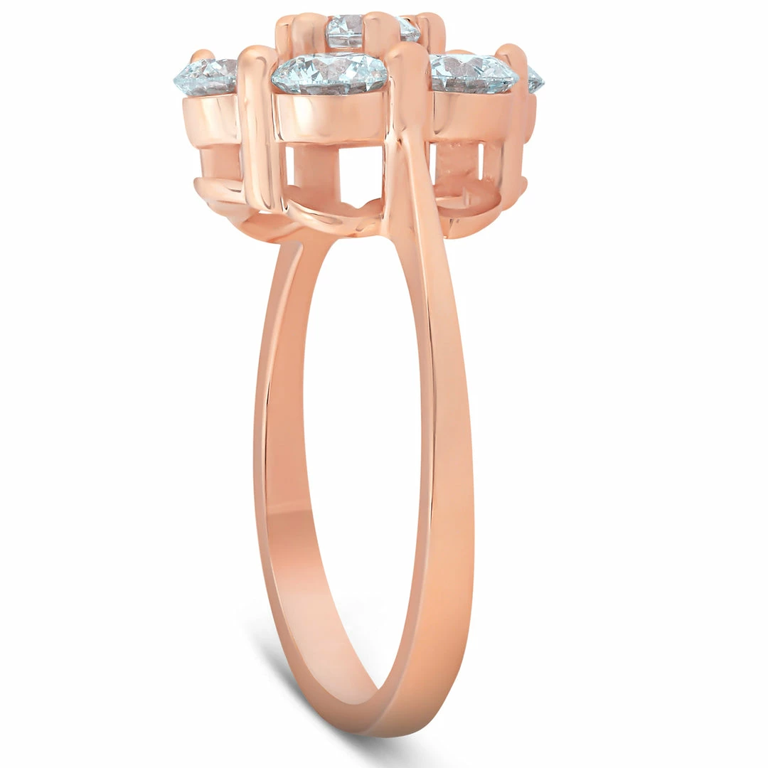 Best Pirce โค๏ธ Pompeii3 2 Ct Diamond EX3 Lab Grown 14k Rose Gold Engagement Ring for ๐ฉ women ๐งจ - Image 2