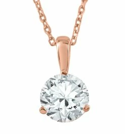 Cheap 🤩 Pompeii3 1 ct Solitaire Lab Grown Diamond Pendant available in 14K and Platinum for 👩 women 💯