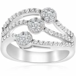 Top 10 ❤️ Pompeii3 7/8ct Diamond Multi Right Hand Ring 14k White Gold for 👩 women 🤩