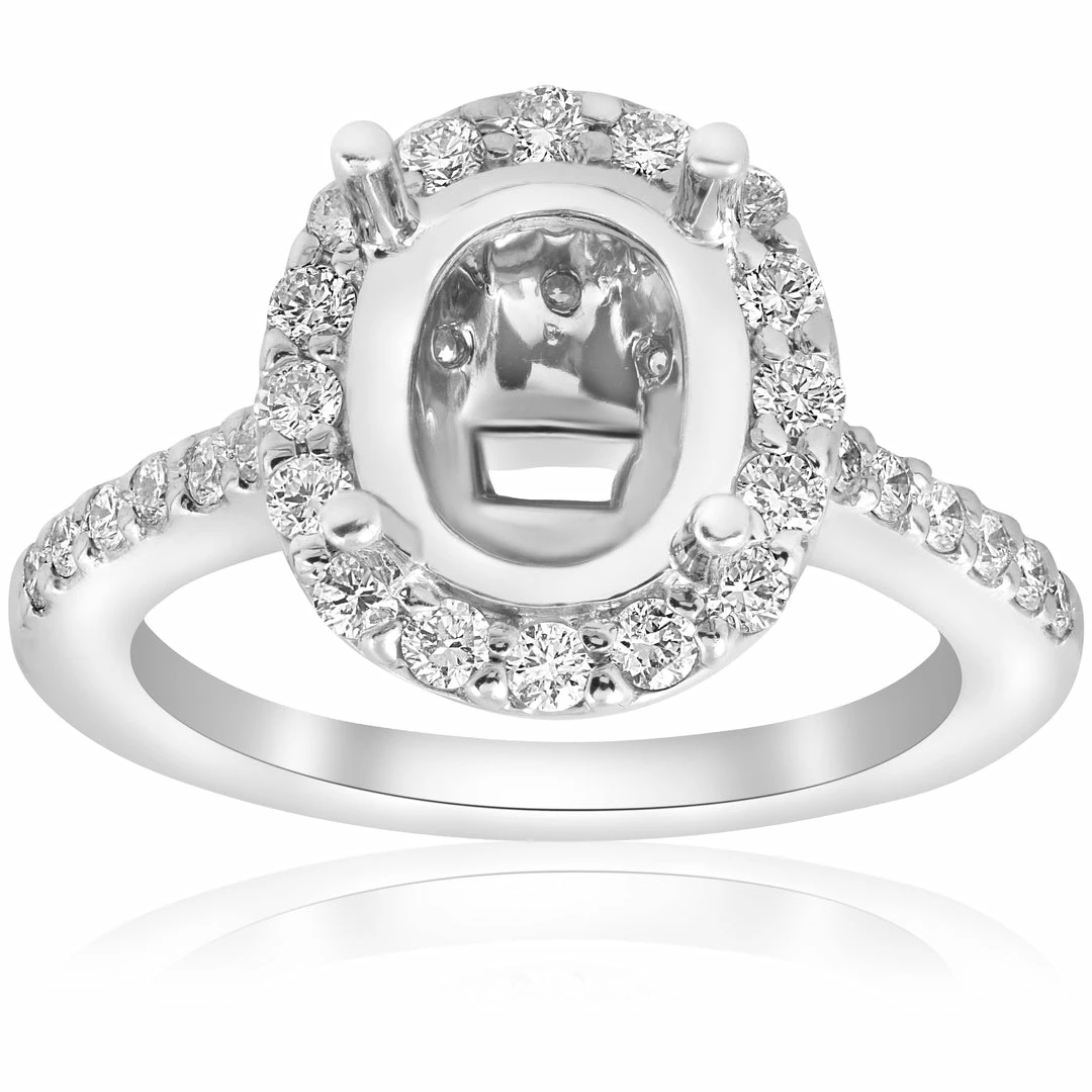 Best deal โค๏ธ Pompeii3 3/4ct Oval Diamond Vintage Engagement Ring Setting Semi Mount 14K White Gold for ๐ฉ women โจ