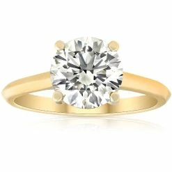 Best deal ๐คฉ Pompeii3 2.53Ct Certified Lab Grown Diamond Solitaire Engagement Ring Yellow Gold for ๐ฉ women โญ