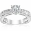Best reviews of 🔥 Pompeii3 1/2ct Diamond Halo Split Shank Round Cut Engagement Ring 14k White Gold for 👩 women 😉