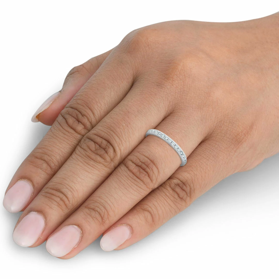 Best deal 😍 Pompeii3 1/2ct Diamond Wedding Ring 👩 Womens Eternity Band 10k White Gold 😍 - Image 3
