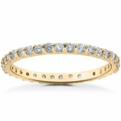 Top 10 🧨 Pompeii3 7/8Ct Lab Created Diamond Eternity Wedding Ring 14k White Yellow or Rose Gold for 👩 women 🌟