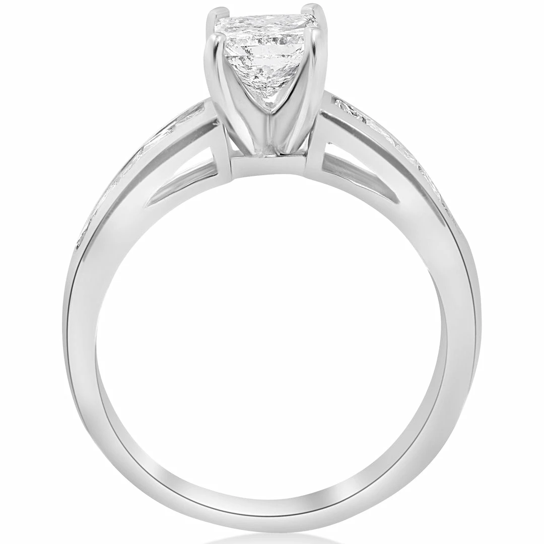 Best deal ๐ Pompeii3 1 1/2ct Princess Cut Diamond Engagement Ring 14k White Gold Enhanced for ๐ฉ women โญ - Image 2